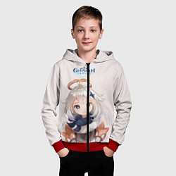 Толстовка на молнии детская Paimon, цвет: 3D-красный — фото 2