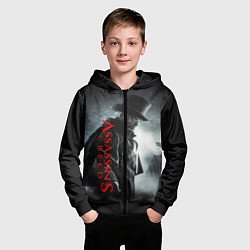 Толстовка на молнии детская Assassin’s Creed, цвет: 3D-черный — фото 2