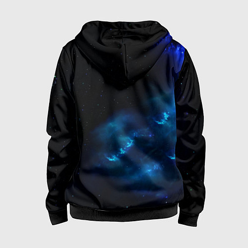 Детская толстовка на молнии Волчара Юморит / 3D-Черный – фото 2