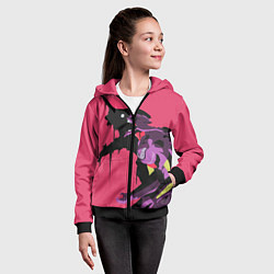 Толстовка на молнии детская Евангилион, цвет: 3D-черный — фото 2