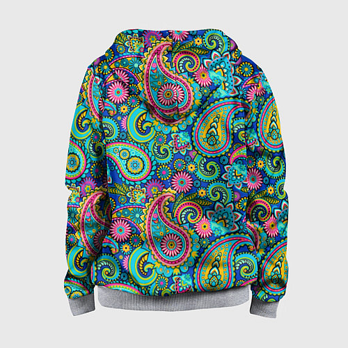 Детская толстовка на молнии Славянские Узоры / 3D-Меланж – фото 2