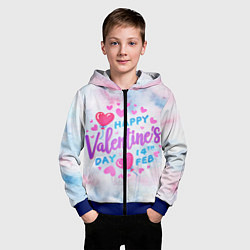 Толстовка на молнии детская Love day, цвет: 3D-синий — фото 2