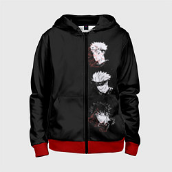 Толстовка на молнии детская Jujutsu Kaisen, цвет: 3D-красный