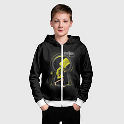 Толстовка на молнии детская Little Nightmares 2 замок, цвет: 3D-белый — фото 2