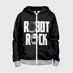 Толстовка на молнии детская Robot Rock, цвет: 3D-меланж