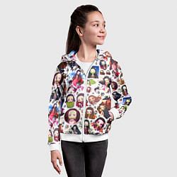 Толстовка на молнии детская НЕЗУКО, цвет: 3D-белый — фото 2