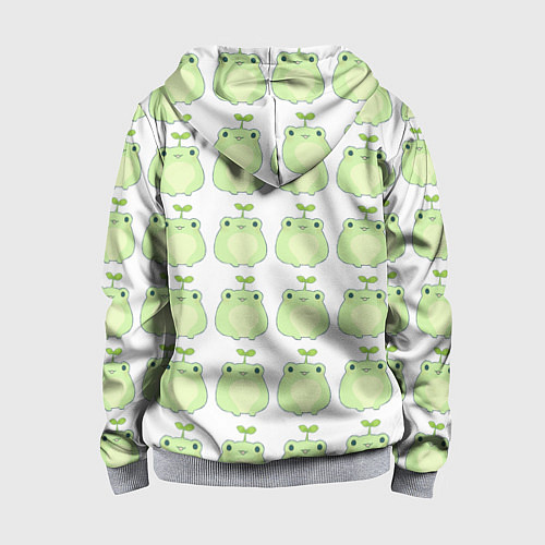 Детская толстовка на молнии Лягушки-росточки / 3D-Меланж – фото 2