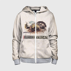 Толстовка на молнии детская Внедорожник, цвет: 3D-меланж