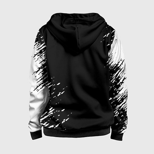 Детская толстовка на молнии Черный клевер / 3D-Черный – фото 2