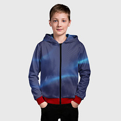 Толстовка на молнии детская 3D волна, цвет: 3D-красный — фото 2