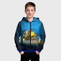 Толстовка на молнии детская LITTLE NIGHTMARES 2, цвет: 3D-синий — фото 2