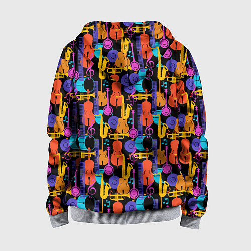 Детская толстовка на молнии Джаз / 3D-Меланж – фото 2