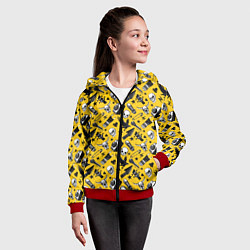 Толстовка на молнии детская Рок, цвет: 3D-красный — фото 2