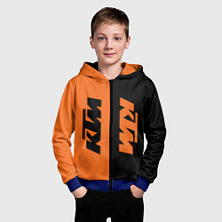 Толстовка на молнии детская KTM КТМ Z, цвет: 3D-синий — фото 2