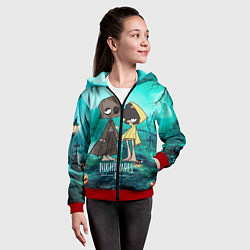 Толстовка на молнии детская Little Nightmares 2, цвет: 3D-красный — фото 2