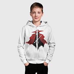Толстовка на молнии детская Immortal Duo, цвет: 3D-белый — фото 2