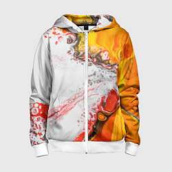 Детская толстовка на молнии Рисунок желтой краской