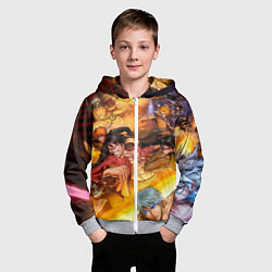 Толстовка на молнии детская Anime Art, цвет: 3D-меланж — фото 2