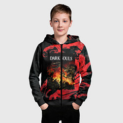 Толстовка на молнии детская DARKSOULS DRAGON AGE, цвет: 3D-черный — фото 2