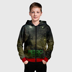 Толстовка на молнии детская Metro отдых сталкера, цвет: 3D-красный — фото 2
