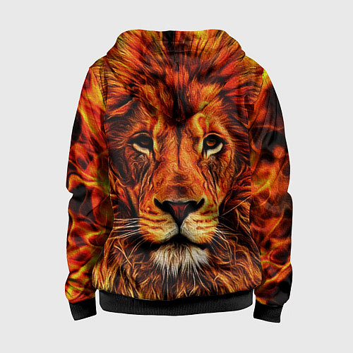 Детская толстовка на молнии LION / 3D-Черный – фото 2