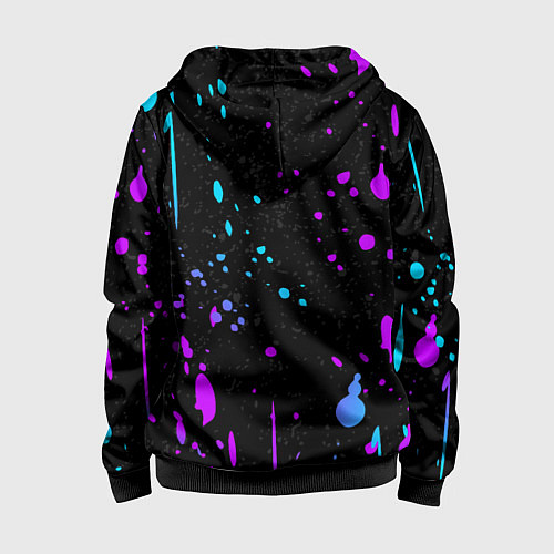 Детская толстовка на молнии ONE PIECE ВАН ПИС НЕОН / 3D-Черный – фото 2
