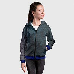 Толстовка на молнии детская Dark Texture, цвет: 3D-синий — фото 2