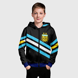 Толстовка на молнии детская Сборная Аргентины, цвет: 3D-синий — фото 2