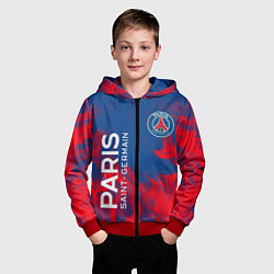 Толстовка на молнии детская ФК ПСЖ PARIS SAINT GERMAIN, цвет: 3D-красный — фото 2