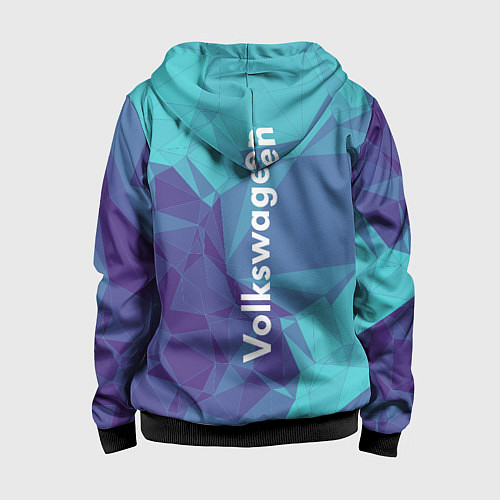 Детская толстовка на молнии VOLKSWAGEN / 3D-Черный – фото 2