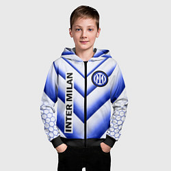 Толстовка на молнии детская ИНТЕР МИЛАН INTER MILAN, цвет: 3D-черный — фото 2