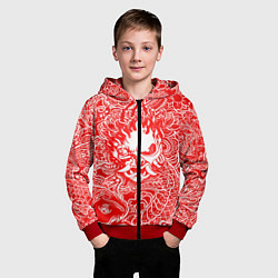 Толстовка на молнии детская Samurai, цвет: 3D-красный — фото 2