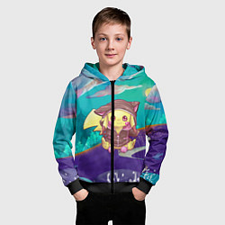 Толстовка на молнии детская Покемон в костюме, цвет: 3D-черный — фото 2