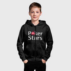 Толстовка на молнии детская Poker Stars, цвет: 3D-черный — фото 2