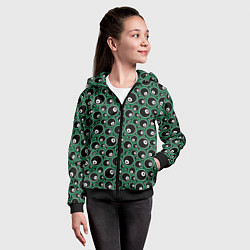 Толстовка на молнии детская Бильярдные Шары, цвет: 3D-черный — фото 2