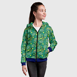 Толстовка на молнии детская Большой Теннис, цвет: 3D-синий — фото 2