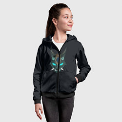 Толстовка на молнии детская Genshin Impact - Xiao, цвет: 3D-черный — фото 2