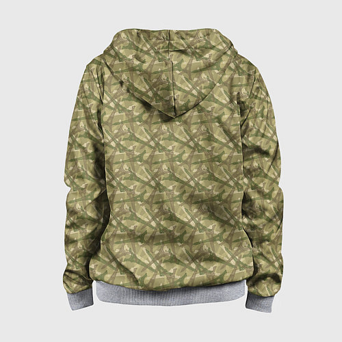 Детская толстовка на молнии Эйфелева Башня / 3D-Меланж – фото 2