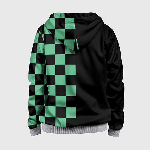 Детская толстовка на молнии КОСТЮМ TANJIRO KAMADO ТАНДЖИРО / 3D-Меланж – фото 2