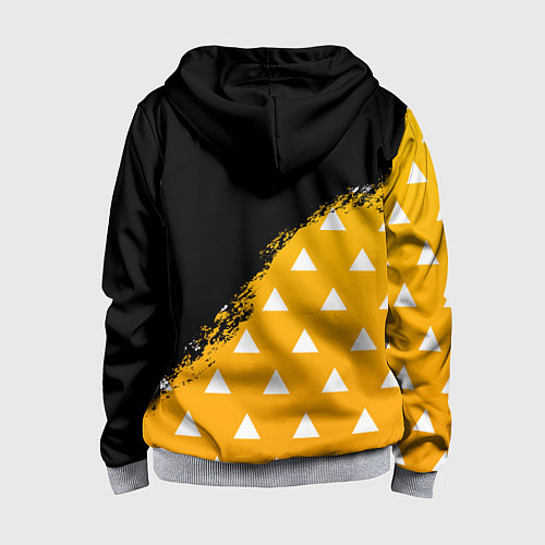 Детская толстовка на молнии КОСТЮМ ЗЕНИЦУ ZENITSU KNY / 3D-Меланж – фото 2