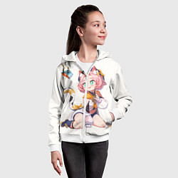 Толстовка на молнии детская Diona Katzlein Cocktail, цвет: 3D-белый — фото 2