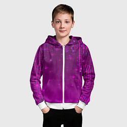 Толстовка на молнии детская Абстрактный фон фуксия, цвет: 3D-белый — фото 2