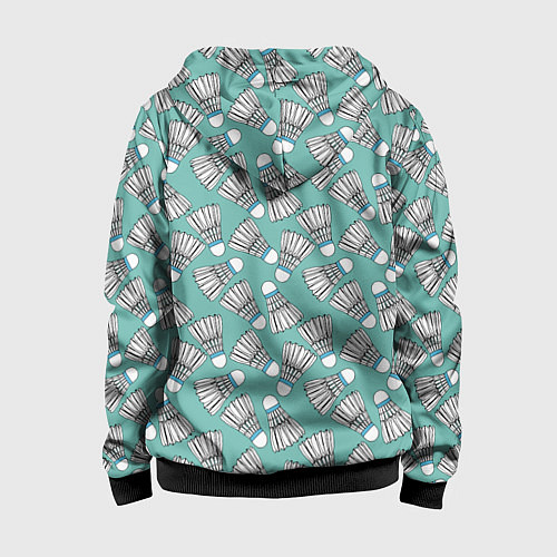 Детская толстовка на молнии Воланы на ментоловом / 3D-Черный – фото 2