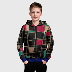 Толстовка на молнии детская Модный абстрактный узор, цвет: 3D-синий — фото 2