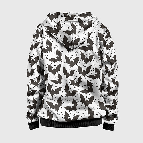 Детская толстовка на молнии Летучие мыши / 3D-Черный – фото 2