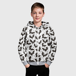 Толстовка на молнии детская Летучие мыши, цвет: 3D-меланж — фото 2