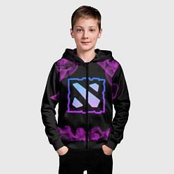 Толстовка на молнии детская Дота - Dota 2, цвет: 3D-черный — фото 2