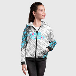 Толстовка на молнии детская Игра в кальмара, цвет: 3D-черный — фото 2