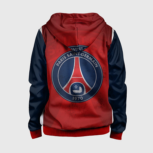 Детская толстовка на молнии Paris Saint-Germain / 3D-Красный – фото 2