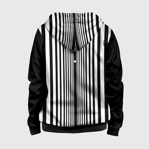 Детская толстовка на молнии Эффект Доплера / 3D-Черный – фото 2